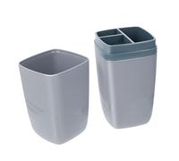 COLLBATH Portable Travel Toothbrush Case with Detachable Storage Cup Multipurpose Toothpaste Container for Camping Home and Travel Toiletries Organizer