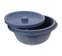 COLLBATH Portable Urinal Pot with Lid and Handle Leakproof Dark Grey Chamber Pot for Nighttime Use PP Bedpan for Elderly Women Practical Portable Toilet for Camping and Emergency Situations