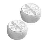 COLLBATH Portable Washer Agitator Gentle Care Mini Washing Machine 2pcs High-efficiency Cleaning White Plastic USB Suction Cup for Underwear for Home Use Travel