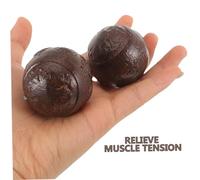 COLLBATH Portable Wooden Hand Massage Balls for Muscle Tension Relief Stress Reduction and Arthritis Therapy Small Practical Handheld Balls for Elderly Adults