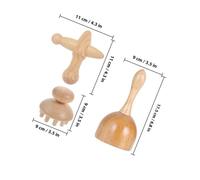 COLLBATH Portable Wooden Lymphatic Massager for Body and Neck Smooth Skin-Friendly Manual Massage Tools for Daily Use Includes Sculpting Stick and Cupping Accessories for Muscle Relief and