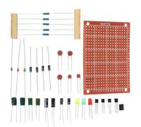 COLLBATH Practice Soldering Kit for Beginners with Plugin Training Board Variety of Components Welding Project Kit for Electronics Skills Learning and DIY Prototype PCB Soldering