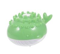 COLLBATH Puppy Bath Water Toy Floating Chewable Whale Toy for Small Dogs Interactive Pet Plaything with Water Spray Action Fun Bathing Accessory for Puppies and Dogs Green