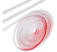 COLLBATH PVC Flexible Molding Trim 5m x 1cm White Self-Adhesive Peel and Stick Wall Corner Skirting Board Edges Banding for Ceilings Furniture and Cabinet Edge Protection