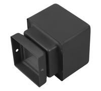 COLLBATH Pyramid Fence Post Cap Inner Square Tubing Metal Cover with Frosted Dark Grey Finish for Deck Bridge Park and Scenic Area Protection