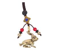 COLLBATH Rabbit Key Ring Charm Retro Chinese Zodiac Rabbit Keychain Pendant Durable Brass Bag Hanging Ornament for Key Bag Unique for Year Celebrations