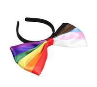 COLLBATH Rainbow Bowknot Headband Colorful Hair Accessory for Women for Pride Festivals Cosplay Theme Parties and Outdoor Events Adorable and Versatile Design