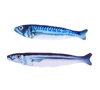 COLLBATH Realistic Catnip Fish Teaser Plush Toy Interactive Cat Toys for Playful Cats Made of Plush