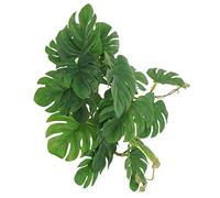 COLLBATH Realistic Hanging Artificial Reptile Plant with Suction Cup for Tortoise Habitat Accessories, Plastic Leaf Decoration that Attracts Climbing Pets and Creates Natural Hiding Places