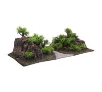COLLBATH Realistic Mountain View Aquarium Rock Ornament Artificial Fish Tank Landscape Decoration with Tree Rock Cave Hideout Simulated Stone for Desktop Fish Tank and Water Habitat