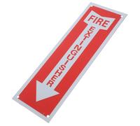 COLLBATH Red Fire Extinguisher Sign Metal Aluminum Alloy Sturdy Eye-catching Design for Retail Store and Construction Site
