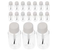 COLLBATH Refillable Nail Art Bottles 20ml PET Plastic Brush Cap With Advanced Seal For Nail Treatments 20pcs