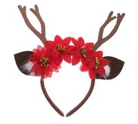 COLLBATH Reindeer Antler Headband Christmas Hair Band Deer Antlers Headwear for Adults Boys and Girls Festive Hair Accessory for Parties