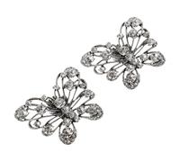 COLLBATH Removable Crystal Butterfly Shoe Buckles with Rhinestone Shine Bridal Wedding Charms for Women S High Heels Elegant DIY Shoe Clips Accessories for Special Occasions