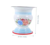 COLLBATH Retro Urinal Pot with Non-Slip Base Vintage Enamel Spittoon Chamber Pot for Home Use Portable Creative Potty for Practical Bathroom Container and Unique Decorative