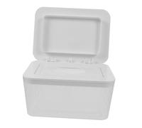 COLLBATH Reusable Plastic Wipes Dispenser Box with Lid Compact Travel Tissue Storage Case for Wet and Dry Wipes Dustproof Cover Keeps Tissues Clean Suitable for Kitchen Bathroom Living and