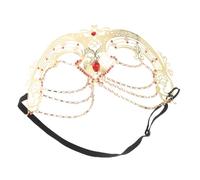 COLLBATH Rhinestone Tassel Half Face Decorative Chain Fringe Veil for Women for Themed Parties Festivals and Cosplay Events Unique Handcrafted Design