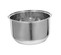COLLBATH Rice Cooker Stainless Steel Inner Pot, 2l Universal Electric Cooker Liner, Silver Replacement Container with Even Heat Conduction for Household Cooking