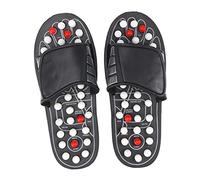 COLLBATH Rotating Tai Chi Gossip Magnetic Foot Massage Slippers Black Dot Size 42-43, Acupressure Reflexology Health Massage Shoes for Plantar Relief and Foot Relaxation