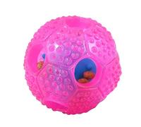 COLLBATH Rubber Treat Ball Dog Toy for Slow Feeder Squeaky Balls Interactive Dog Treat Dispenser