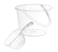 COLLBATH ’S Foot Bath Basin Set 2Pcs with Bucket and Scoop, Plastic Multipurpose Water Storage Container for Home Bathroom and Travel, Large Capacity Washing Tub