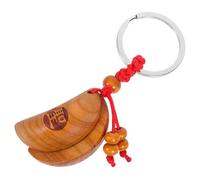 COLLBATH Sacred Taoist Dowsing Pendulum Keychain with Vintage Feng Shui Moon Phase Cup Pendant, Wooden Sacred Cup for Meditation and Divination, Taoism Feng Shui Tool
