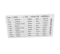 COLLBATH Scale Comparison Table Magnetic Measuring Cups Refrigerator Kitchen Conversion Chart Tool Kitchen Conversion Measurement Chart Magnets PVC Black