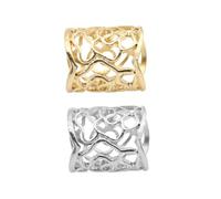COLLBATH Scarf Buckle Rings 2pcs Vintage Hollow Rose Pattern Alloy Shawl Clips for Women Silver and Golden Scarf Clip Holders to Decorate Shawls at Weddings and Dancing Parties