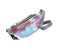 COLLBATH Sequin Belt Bag Waist Crossbody Belt Bags for Women Sport Crossbody Bags for Women Ladies Crossbody Bags Crossbody Purse Belts Belts Sequin Star Crossbody Bag