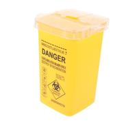 COLLBATH Sharps Waste Bin Small 0.26 Gallon Disposal Container Lid Sturdy PP Material for Tattooing and Medical Supplies