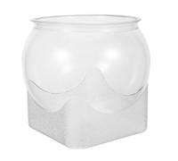 COLLBATH Shatterproof Desktop Fish Tank Clear Plastic Aquarium Bowl for Goldfish Shrimp Reptiles Multipurpose Micro Landscape Planter for Home Office Decor Unbreakable Fish Living Tank