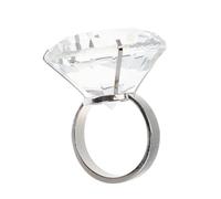 COLLBATH Shimmering Glass Ring Prop Eye Catching Fake Ring Decoration for Weddings Engagements Anniversaries Parties Versatile with Mesmerizing Sparkle and Unique Design