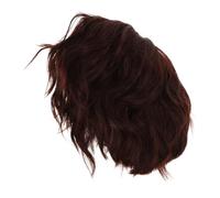 COLLBATH Short Curly Wig Unisex Lightweight Synthetic Fibers Easy Styling Low Maintenance Short Brown Wigs for Women and Men Party Costume Cosplay Accessories