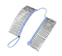COLLBATH Side Hair Comb Clip for Women Fish-shaped Banana Hair Clip Non-slip Styling Tool in Light Blue with Teeth
