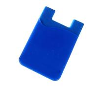 COLLBATH Silicone Cell Phone Card Holder Stick On Wallet Pouch Back Cover Adhesive Phone Holder for Bus Cards Dark Blue Silicone