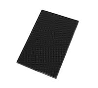 COLLBATH Silicone Non-Slip Drain Pad with Deep Grooves for Bar and Kitchen Use Large Square Silicone Drying Mat for Tableware Fruit and Vegetable Drainage Easy-Clean Anti-Slip Tray Mat