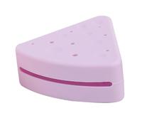 COLLBATH Silicone Triangular Makeup Sponge Holder Small Powder Puff Storage Box with Ventilated for Quick Drying and Organized Cosmetic Puff Storage Portable and Space-Saving Design in