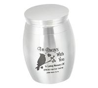 COLLBATH Silver Parrot Ashes Urn Cinerary Casket for Pet Birds Small Memorial Cremated Box Keepsake for Animal Ashes Storage