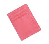 COLLBATH Simple Fold PU Leather Wallet for Women Creative Litchi Grain Multi Card Holder Pink Stylish and Practical Credit Card Organizer for Everyday Use