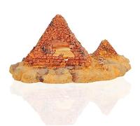 COLLBATH Simulation Pyramid Ornaments Gecko Hide and Cave Terrarium Reptile Lizard Hideout Reptile Hide Hideout Small Decor Terracotta Decoration Terrarium Pet Snake Pyramid Habitat Resin