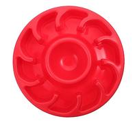 COLLBATH Slow Feeding Dog Bowl Anti-choking Pet Dish for Healthy Eating Material Easy to Clean Red Color for Training Dogs to Eat Slowly and Aid Digestion