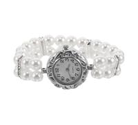 COLLBATH Small Round Dial Analog Quartz Wristwatch Elegant Pearl Strap for Christmas Parties and Ladies Fashion Watch