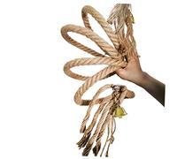 COLLBATH Spiral Climbing Rope for Parrots Durable Cotton Rope Toy with Bell Design Flexible Strong for Small to Medium Birds Exercise and Play