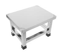 COLLBATH Stackable Stainless Steel Step Stool with Enhanced Stability, Metal Footrest Stool for Bathroom and Shop, Suitable for Elderly and Industrial Environments