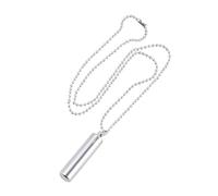 COLLBATH Stainless Steel Cylinder Necklace for Men Silver Memorial Pendant Keepsake Pill Case Holder Stylish Cremation Jewelry for Remembrance
