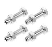 COLLBATH Steel Wire Rope Connector Screw, External Hexagon Hollow Screw, Carbon Steel Cable End Connector, M12x52mm, 4Pcs, For Gym Cable Attachment