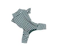 COLLBATH Stripe Dog Jumpsuit Cotton Dog Costume for Winter Four Feet Clothing Easy Potty System