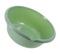 COLLBATH Thickened Plastic Wash Basin 6.5L Large Tub with Drain Spout for Household Face Cleaning, Foot Soaking and Bathroom Use, Green Sturdy Washing Bowl