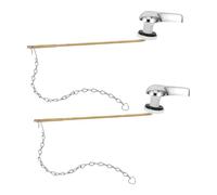 COLLBATH Toilet Handle Lever Replacement - Toilet Arm Lever &Chain - Easy Install - Side Mount Repair Handle - 26x10x4cm for Home and Commercial Use
