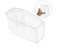 COLLBATH Transparent Acrylic Reptile Feeding Box for Small Pets Clear Viewing Habitat Terrarium for Jumping Spiders Snails Frogs Geckos Space Saving Multipurpose Enclosure